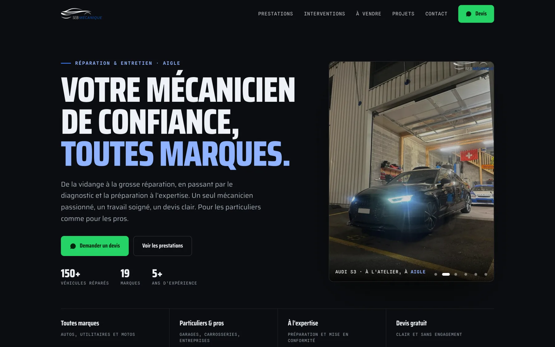 Site Seb Mécanique, vue ordinateur